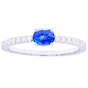 Royal Collection Diamond & Sapphire Stacking Ring
